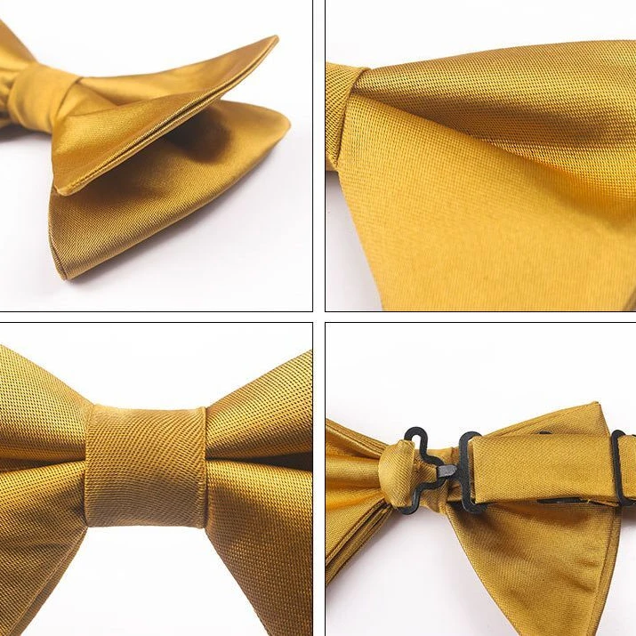 Популярный мужской официальный вечерний смокинг желтый полиэстер большой галстук-бабочка