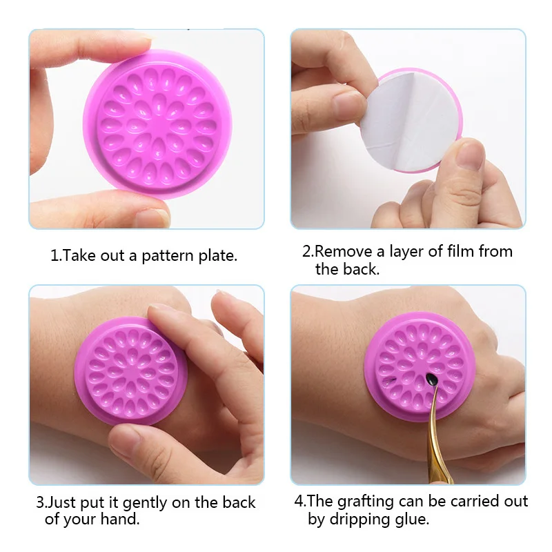 Профессиональные инструменты, розовый Нефритовый камень, клей для ресниц, кольцо-держатель для клея, наборы для наращивания ресниц