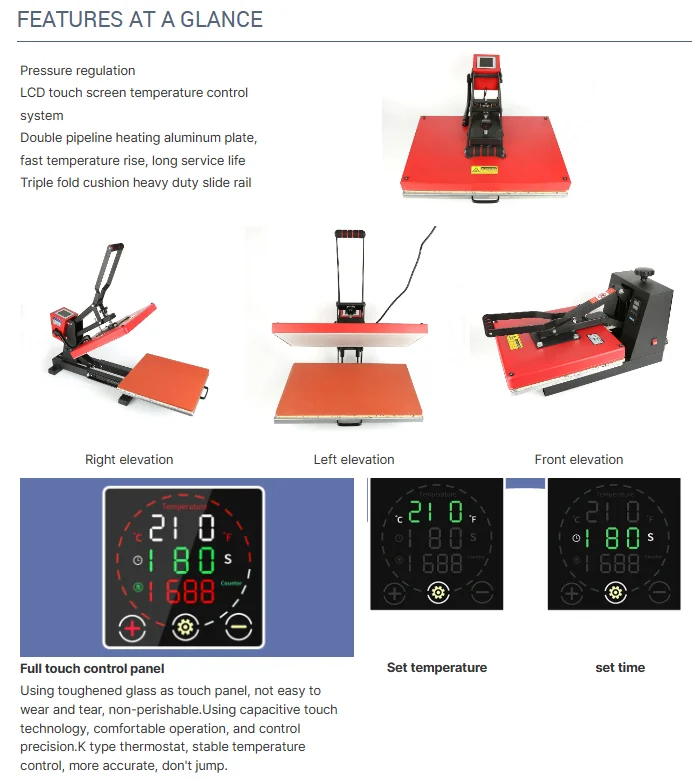 Digital Sublimation Hot Press 14.9 "x14.9" Industrial Quality Flat