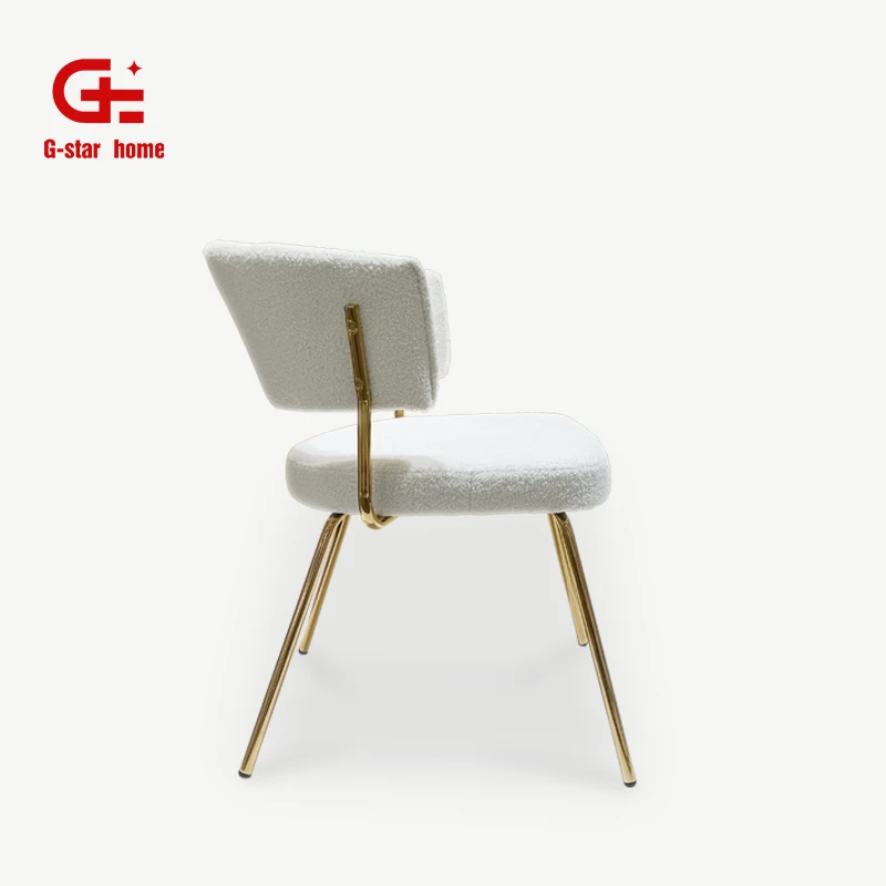 Оптовая продажа с фабрики роскошный стул Boucle Dinning современная мебель Sherpa для