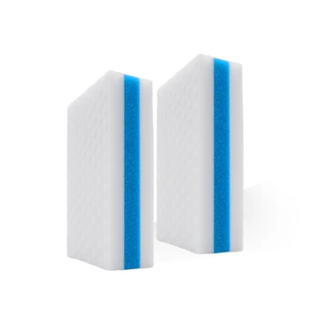 Topeco High Density Magic Sponge White Cleaning Nano Eraser Blue PU Foam Kitchen Scrubber Dish Washing Pad