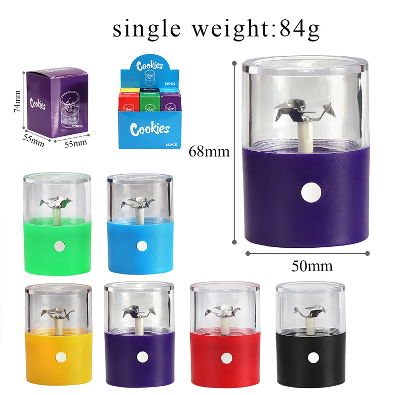 New Smoking Electric Dry Herb Grinder 50mm Powerful Rechargeable Custom