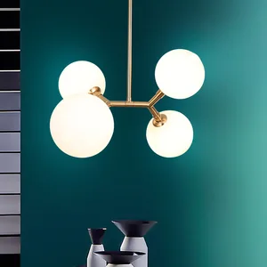 Wholesale Contemporary Style Interior Decoration Hanging Lighting Blown Glass Chandelier Modern