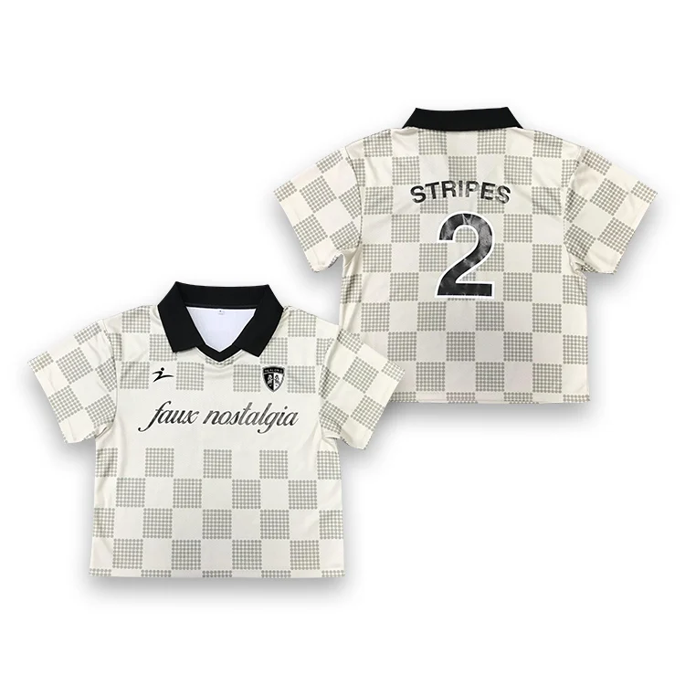 Custom Breathable Fabric Design Lattice Sublimation Football Soccer Shirts