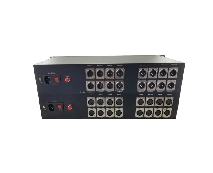 Broadcast 16 Channel Balanced XLR Audio to Fiber Optical Converter Extender
