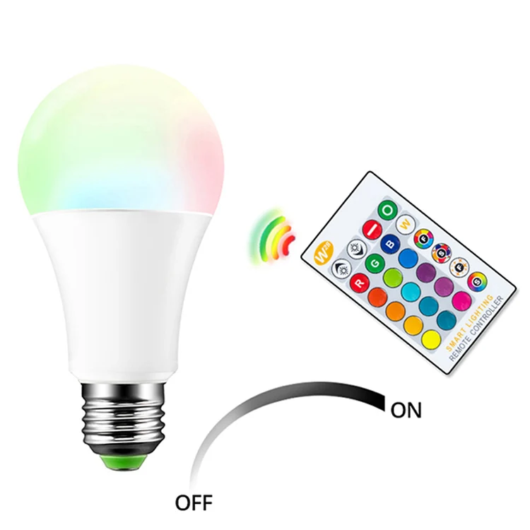 Wholesale Color Temperature Changing Color E27 Bulbs with Remote Control Smart RGB Bulbs