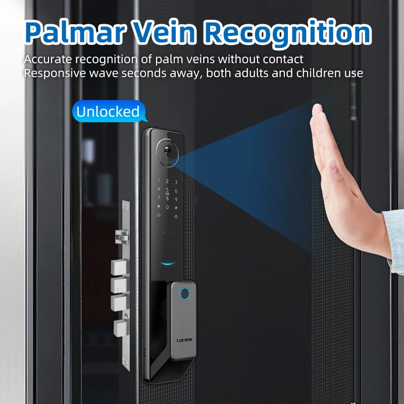 2025 Smart Door Lock Tuya Wifi Smart Fingerprint Cerradura Inteligente Digital Safe Door With Camera Lock for Home - Image 5