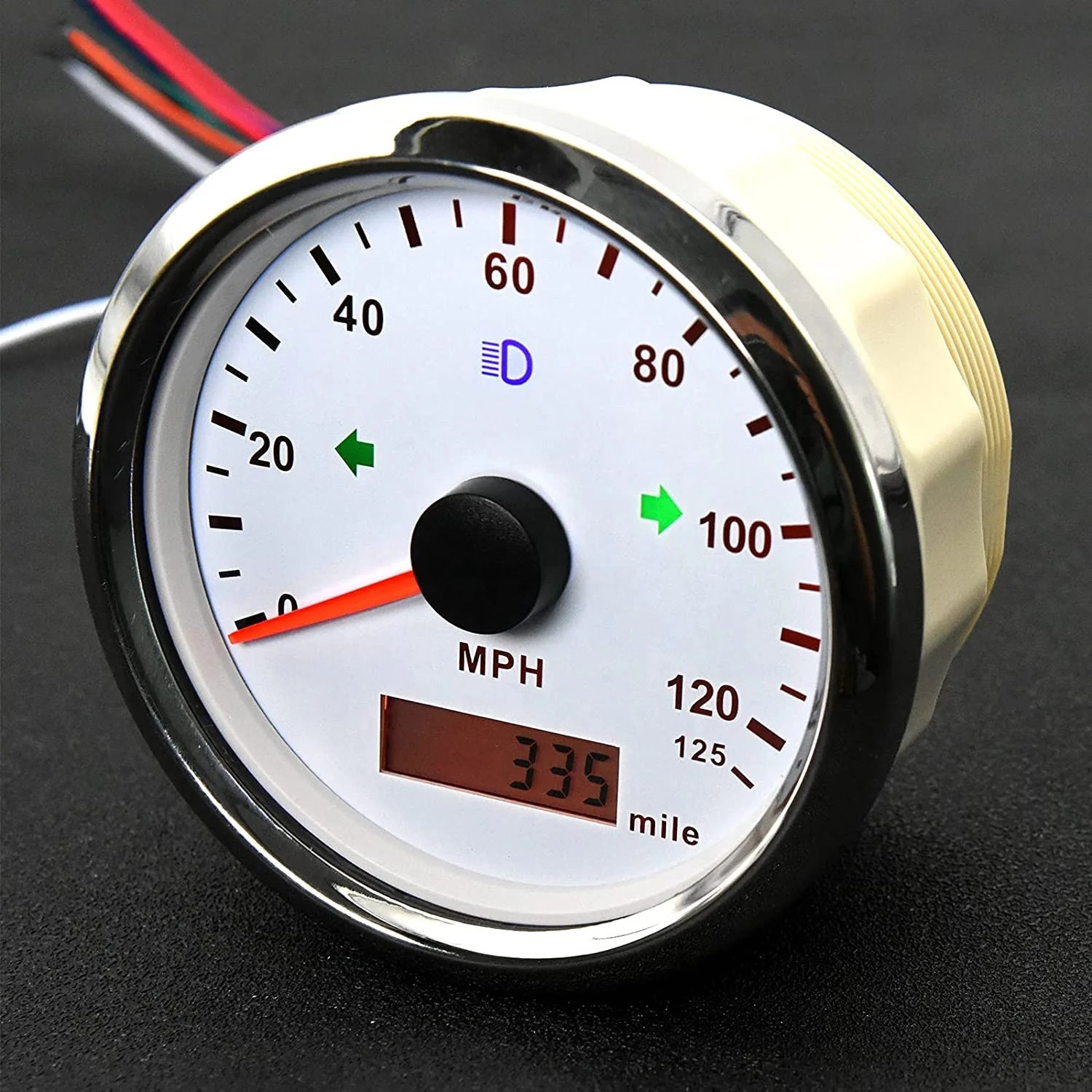 12V/ 24V 85mm Kmh Mphノットスピードメーター走行距離計GPSスピード 