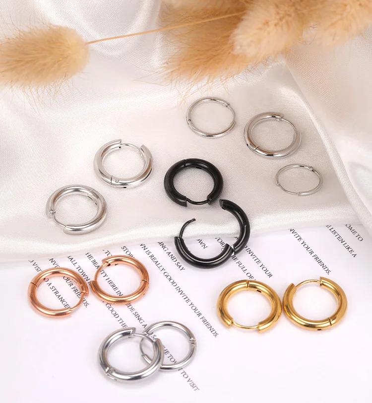 1pc Orecchini a cerchio per piercing tutto'orecchi... – Grandado