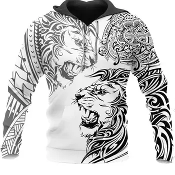 New Style Print Customized Design Logo Pullover Animal print lion 3d Hoodie