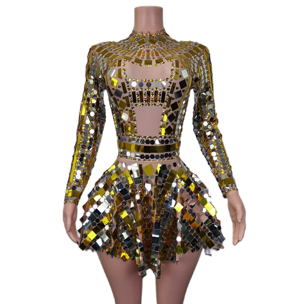 Shiny Glitter Mirror Sequin Bodysuit Skirts Birthday Party a Line Dress Stage Performance Dancer Costume Women Mini Club Dress| Alibaba.com Shiny Glitter Mirror Sequin Bodysuit Skirts Birthday Party a Line Dress Stage Performance Dancer Costume Women Mini Club Dress| Alibaba.com