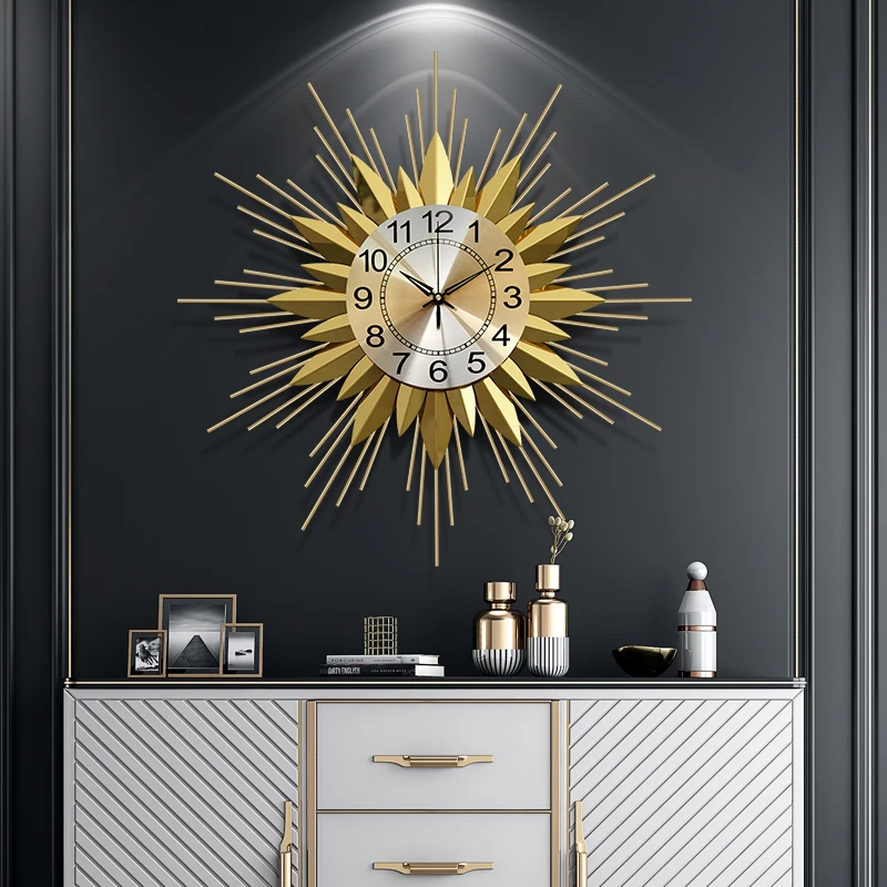 Golden Luxury Handmade Iron Wall Clock Modern Home Decorative Wall Clocks Sale Buy Promotional Wall Clocks Wall Clock Modern Home Decorative Unique Wall Clock Design Product On Alibaba Com