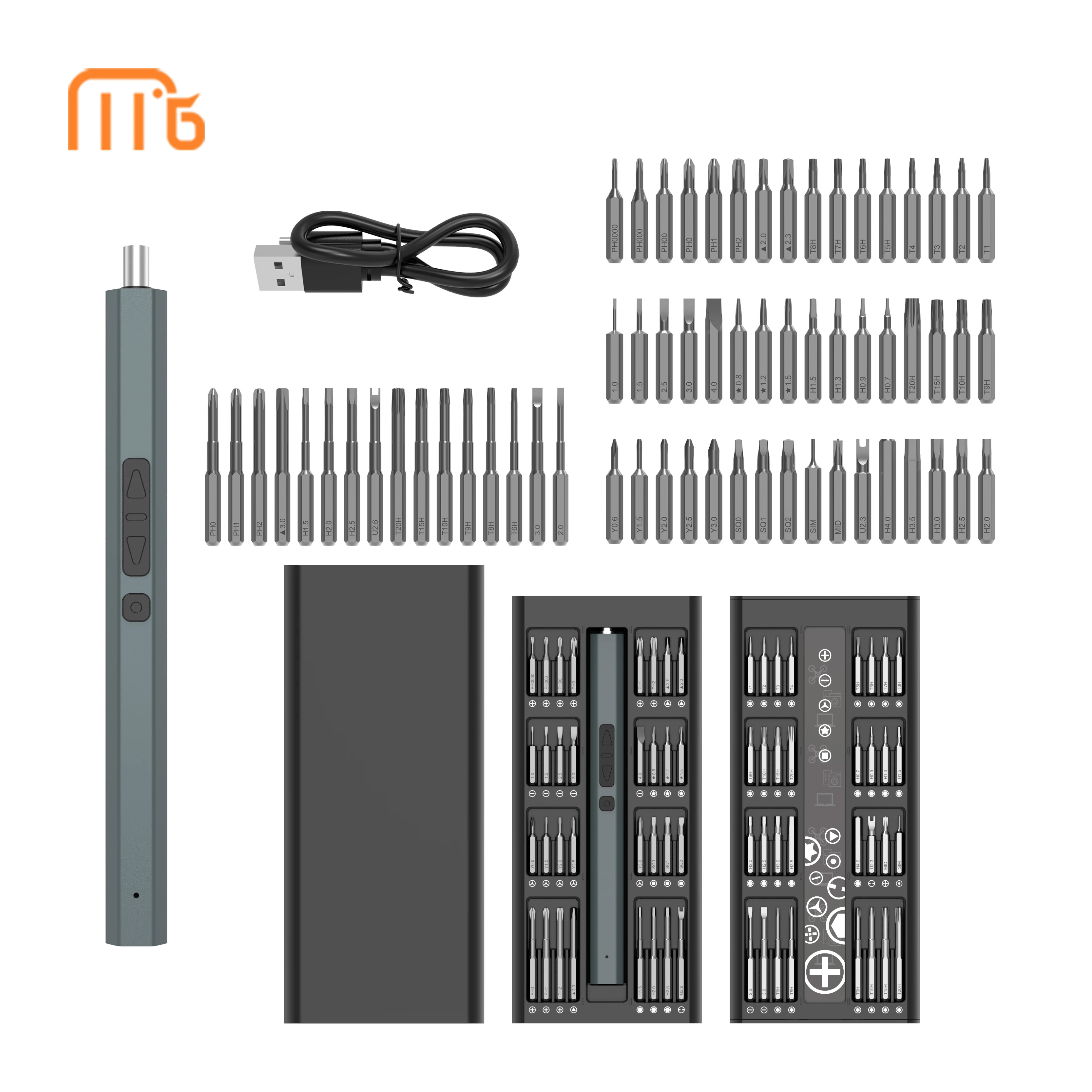 Mingtu Professional 66-in-1 Precise Magnetic Repair Tool Kit Electric Source for Phone Computer PC Camera Watch Laptop