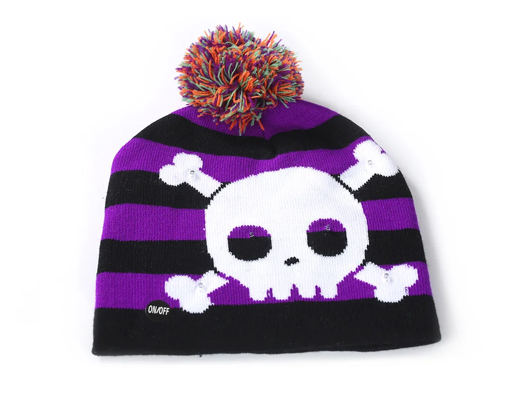Halloween Party Led Light-up Knit Hat 
