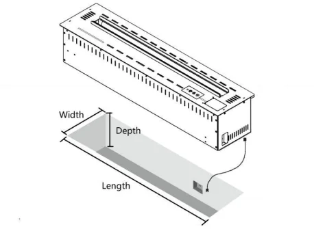 Electric Fireplace, 3d, 100V, Steel - detail 24