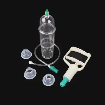 Men Vacuum Cupping Sets with Pumping Gun Suction Cups Body Massage Cup Detox Anti Cellulite Therapy Cans Healthy Care Jars