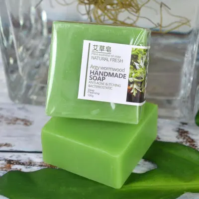 Private Label Handmade Deep Cleansing Anti Acne Natural Herbal Argy Wormwood Bar Soap