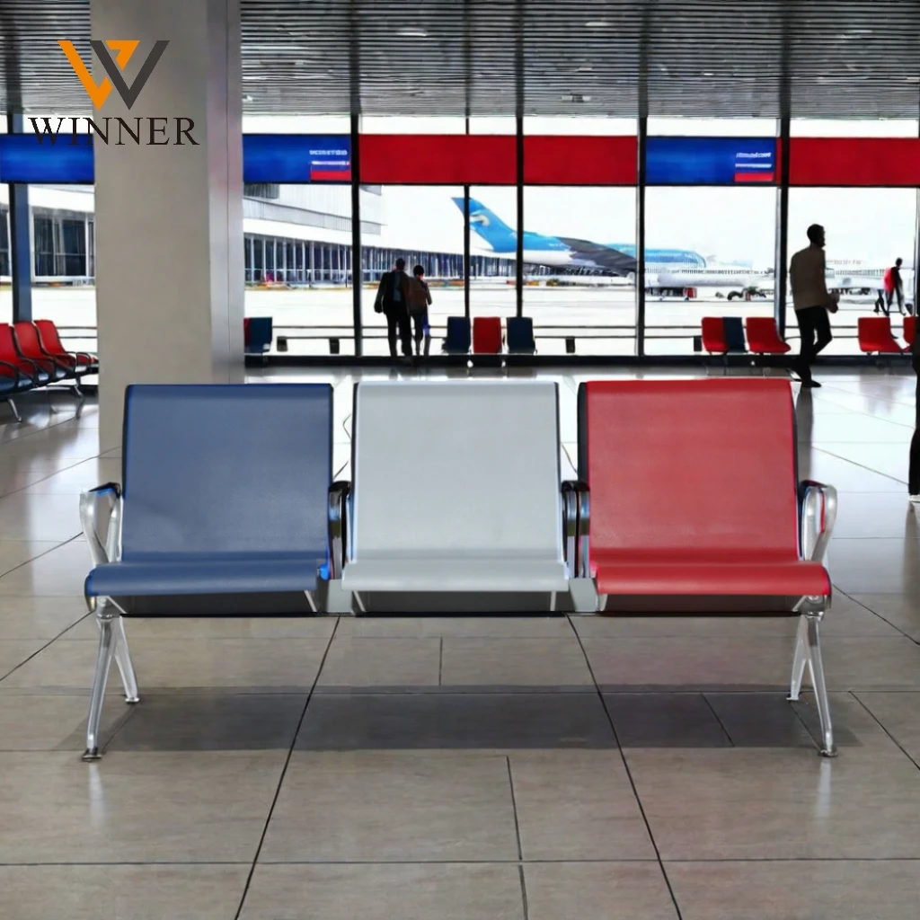 Modern Public 3 Seats Customer Salon Reception Waiting Area Furniture Chair for Hospital Salon