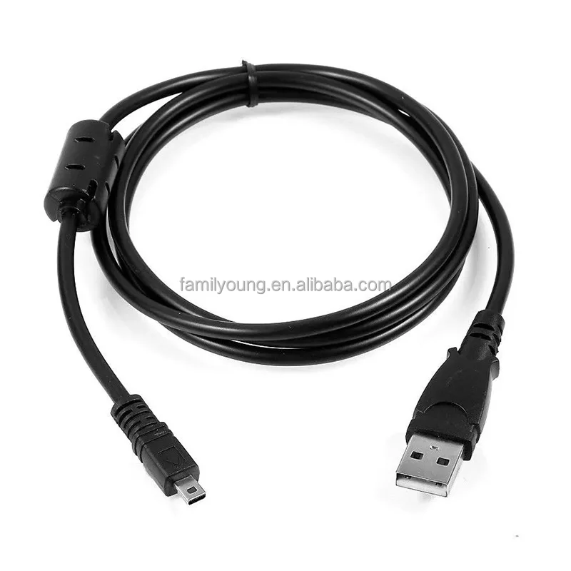 UC-E6 Digital Camera USB Data Cable Mini 8 Pin Data Cable for Nikon CoolPix Fuji Panasonic Olympus Sony 1.5M Ferrite Core