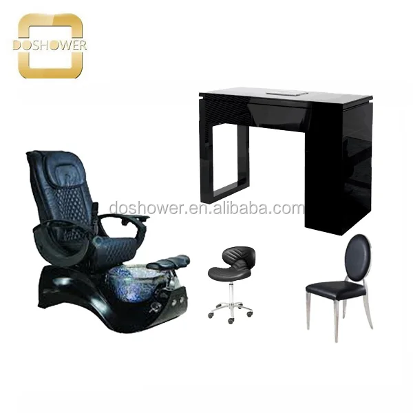 Manicure Pedicure Set with Portable White Pedicure Manicure Foot Arm Leg Rest for Doshower Pedicure Chair