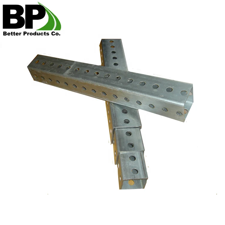 Telespar Galvanized Perforated Square Steel Sign Post