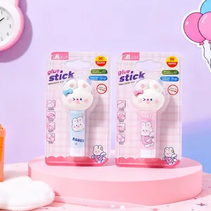 Popular Cute Cartoon Solid Glue - Washable Safe Adhesive for Students DIY Crafts & Office Stationery