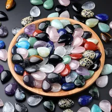 Natural Gemstones Waterdrop Teardrop Shaped Pendant for Jewelry Making Healing Chakra Charm Pendants