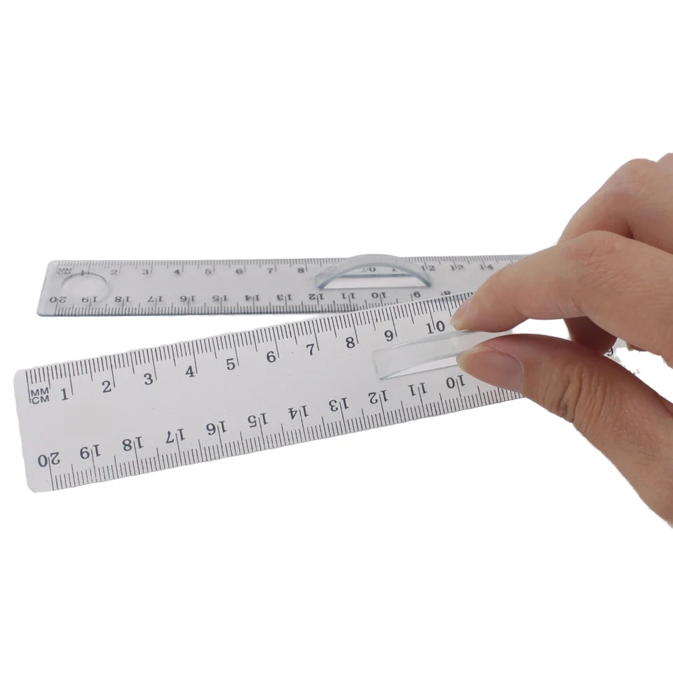 Safety Ruler 20cm Plastic for School Student Office Supplies Drawing Tool