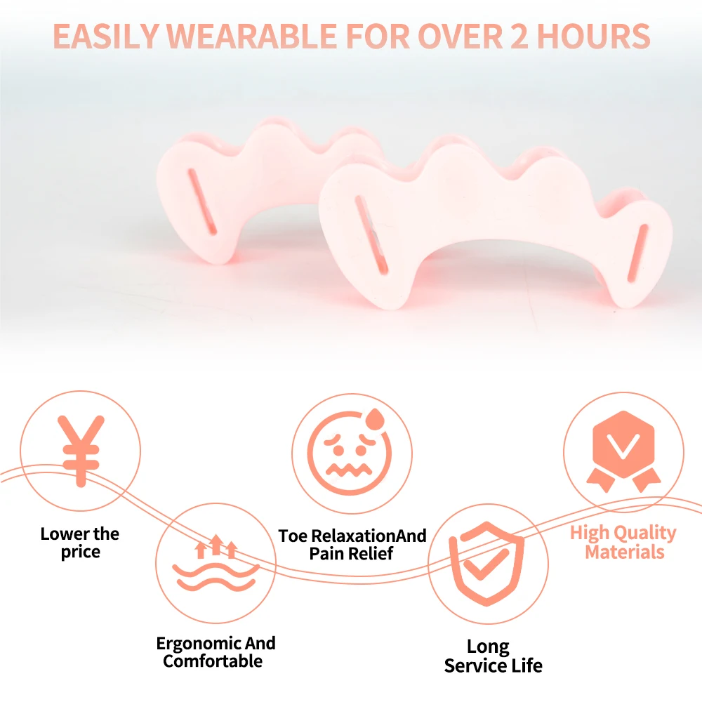 Free Sample Customized Breathable Silicon Gel Toe Separators and Bunion Spacers Finger Separator
