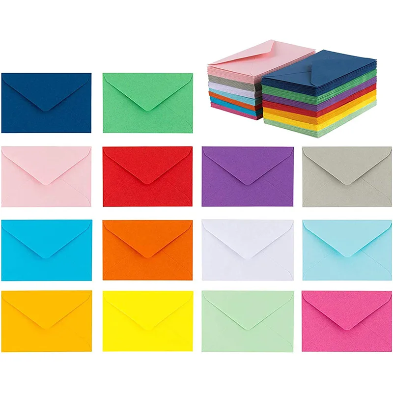 10cm*7cm Small Colorful Paper envelopes membership card storage Paper bags European style blank envelopes jewelry Gift packing.jpg