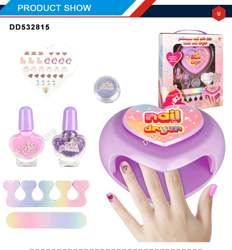 Pretend Diy Cosmetics Game Girls Nail Salon Toys Kids Toy Nail Polish