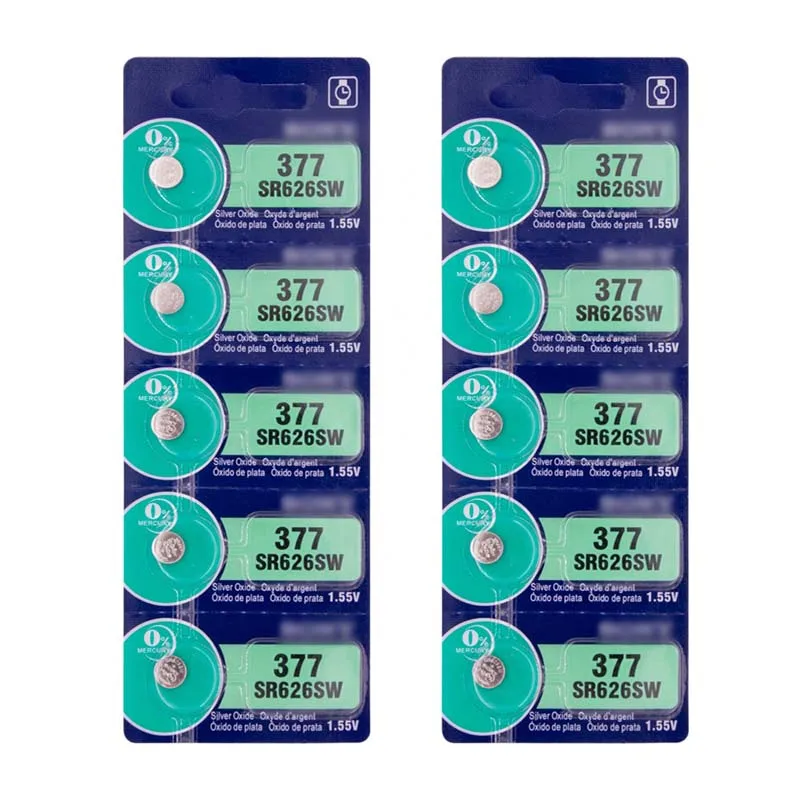 2 X Renata Mercury Free 1.55 Volt Watch Battery 379 Replaces - Foto 9