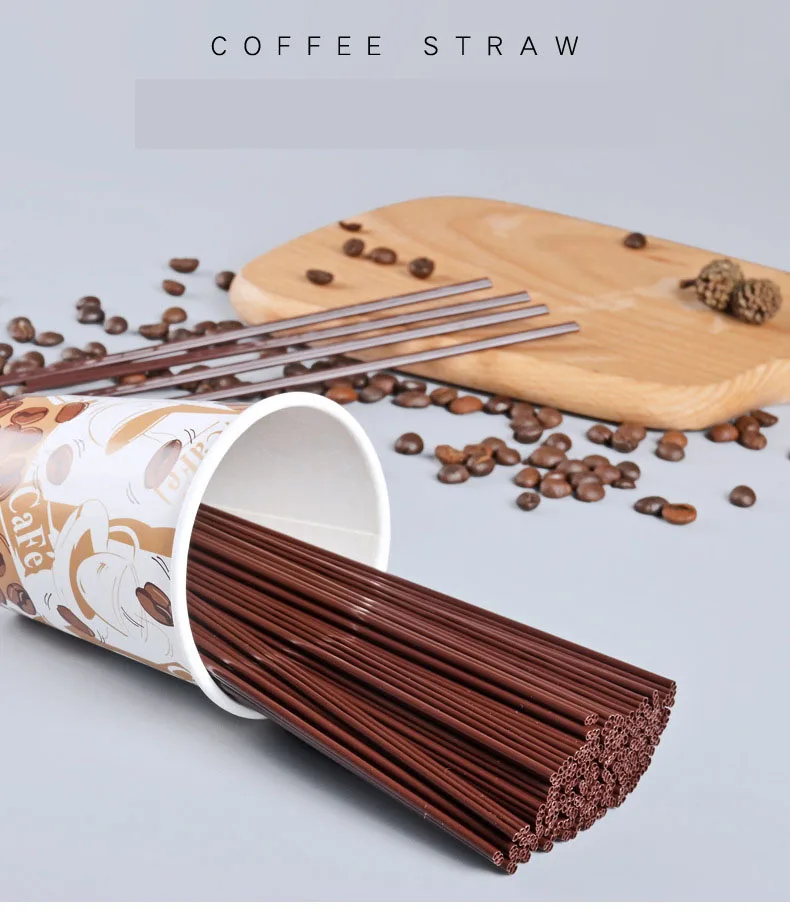 Coffee straw Disposable stirring stick Takeout packaging hot milk tea straw plastic three hole coffee straws supplier