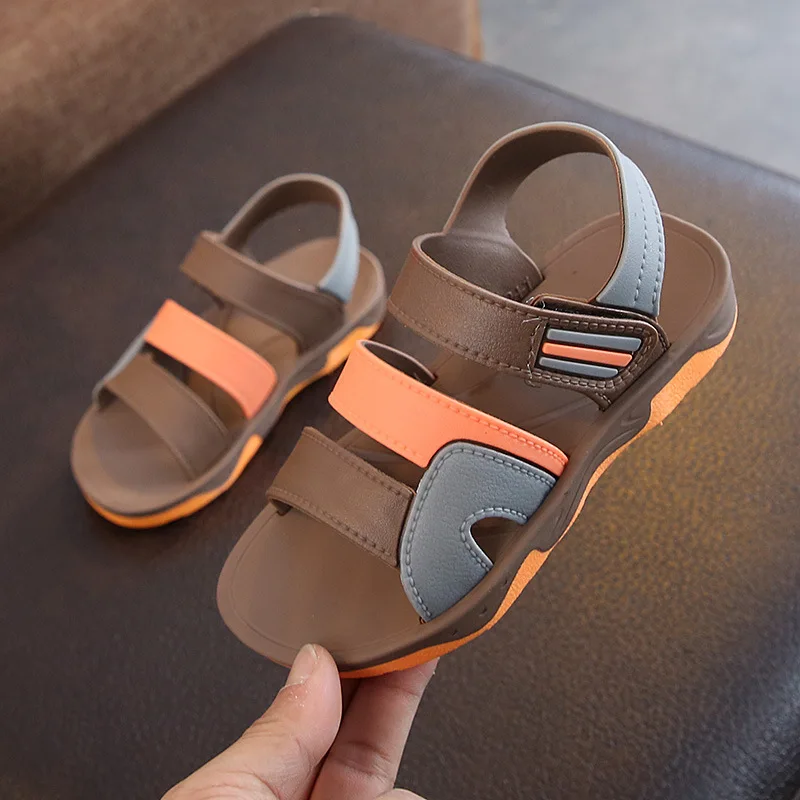 Cheap Wholesale Lightweight Comfortable Kids Boys Fashion Sport Sandals Open Toe Summer Ankle Strap Flat Sandals for Children