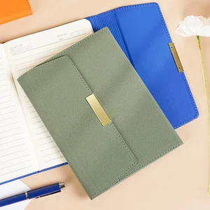 Customized Logo A5 PU Leather Hardcover Notebook Magnetic Buckle Multiple Colors Business Office School Use Gift Spiral Style