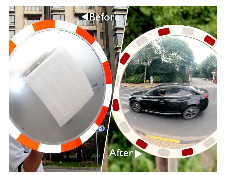 100cm Polycarbonate Acrylic Black White Surface Round Rectangle Outdoor Indoor Safety Concave Convex Mirror