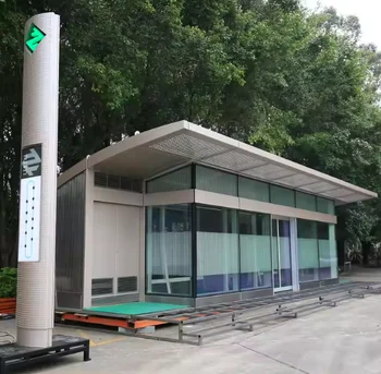 Customized Smart Solar Powered A/C Closed Advertising Bus Stop Shelter Station