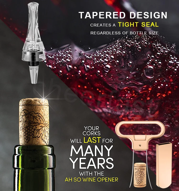 Customized Brand Eagle Wine Aerating Pourer Set Zinc Alloy Old Wine