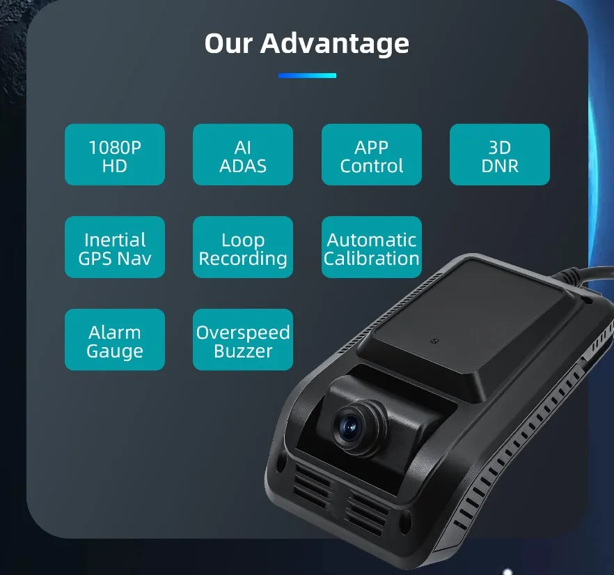 AI ADAS DSM 2CH 4G Camera for Truck Bus Taxi Car Dashcam