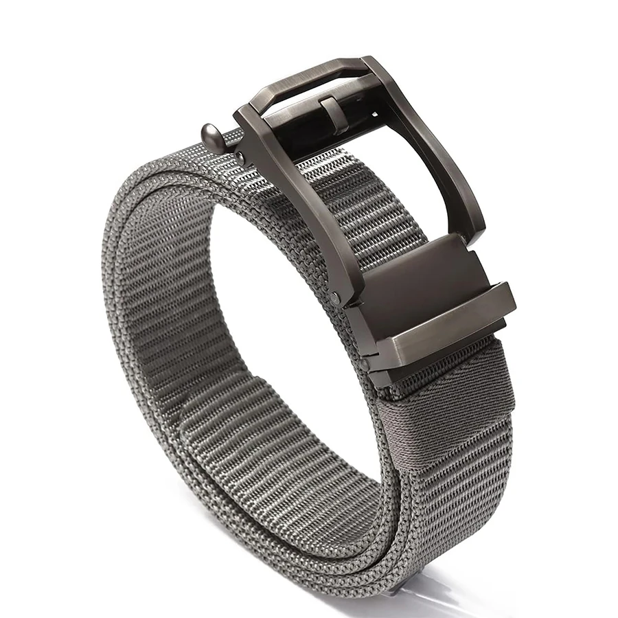 Men Wear-resistant Nylon Web Tactical Belt with Automatic Slide Buckle Golf Men Adjustable Tactical Belt