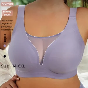 Wireless Push-Up Breathy Jelly Yoga Bra Plus Size 6XL Large Cup Seamless With Wide Straps Gathered Sujetador De Mujer Huge Boobs