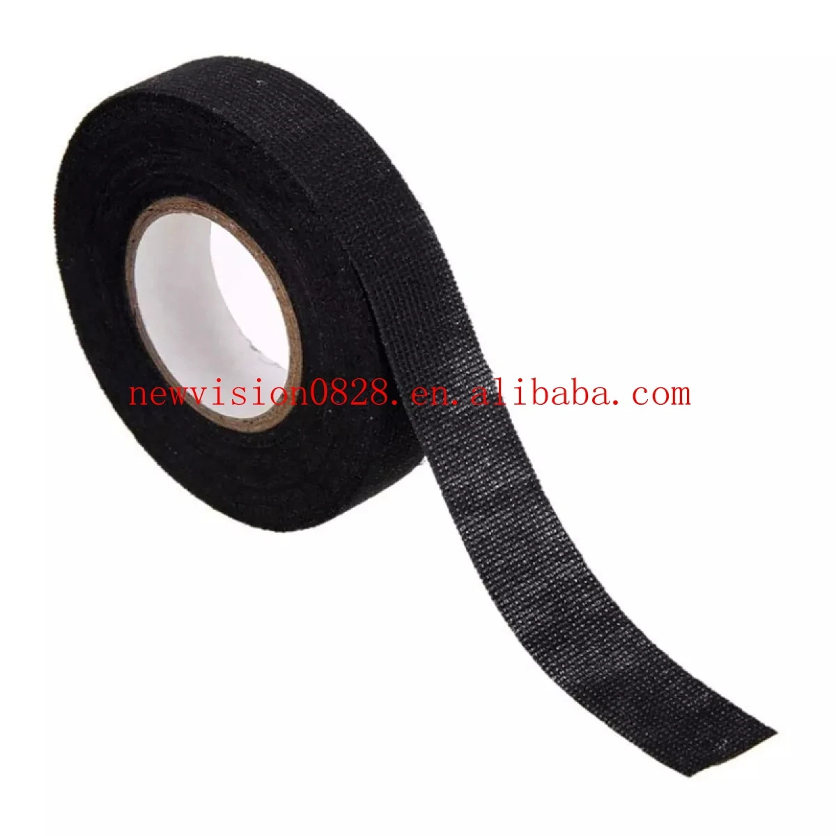 19mmx15M Strong Adhesive Cloth Fabric Tape Black Automotive Heat