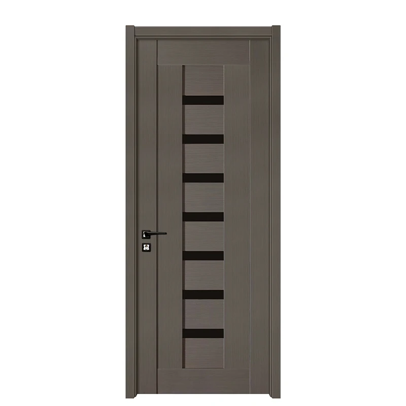 Solid Wooden Door PVC WPC Latest Designs Pictures Panel Interior Room MDF Main Doors for Houses for Bedroom Bathroom