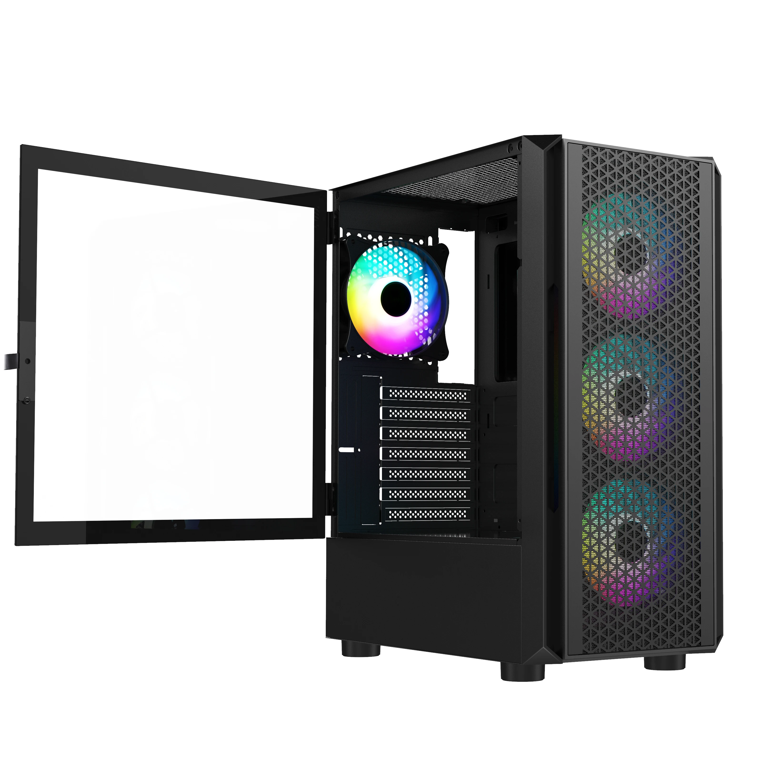 R21 Radiator Computer Pc Cases Towers Double Sides Glass Gaming case Tempered Glass or Mesh case Pc Gaming