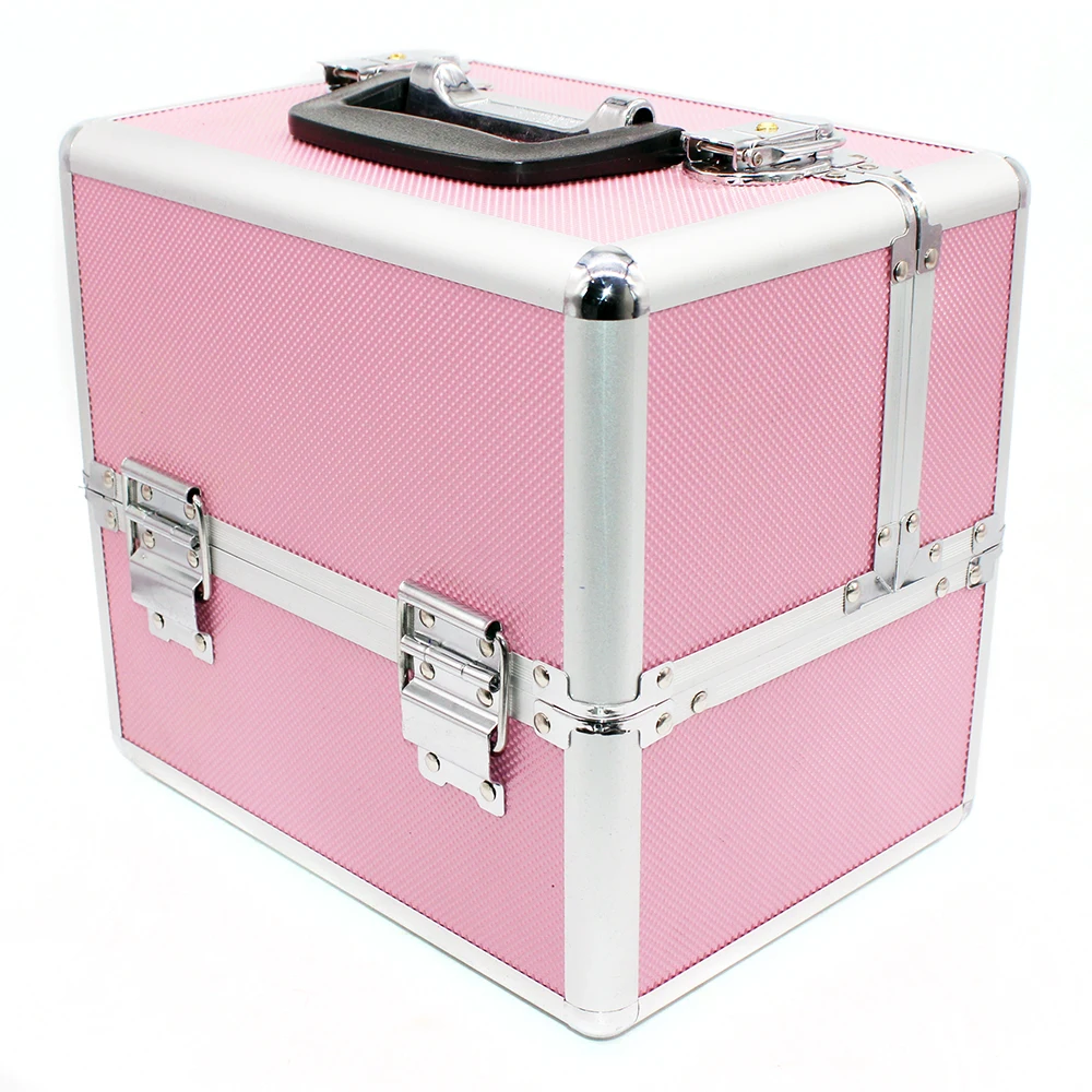 Алюминиевый косметический кейс для косметики/красивый розовый алюминиевый кейс/алюминиевый переноски
