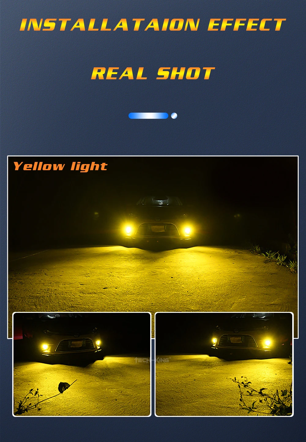 L1B Speed Fan Car LED HeadLight Fog Bulbs Dual Color With 4575 Chips 19W Car LED Fog Light 6500K 3000K LED Fog Light Taillights