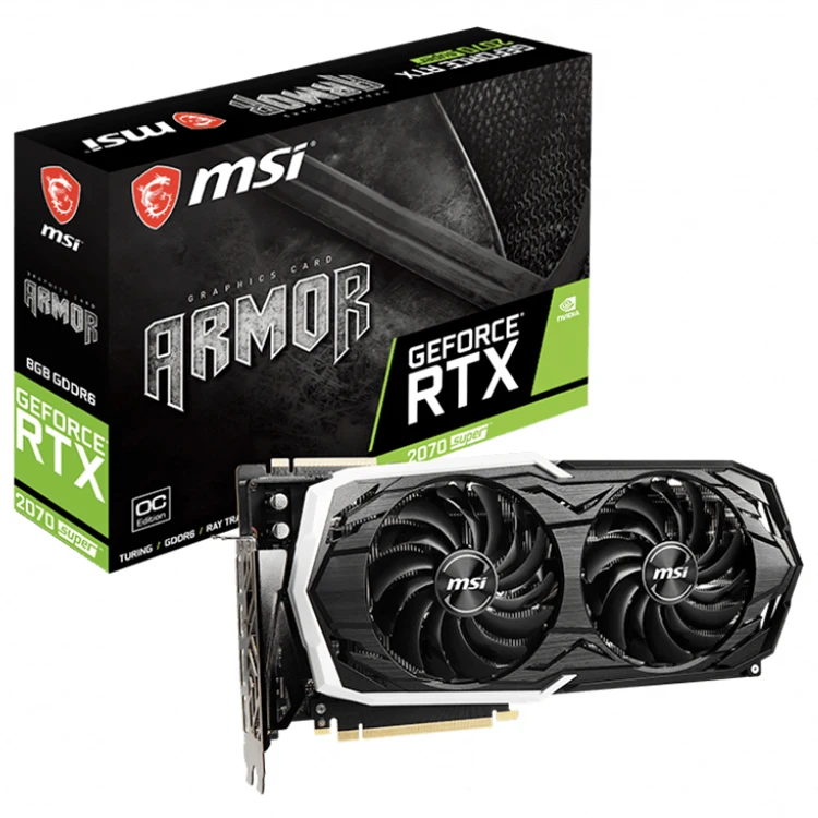 MSI NVIDIA GeForce RTX 2070 SUPER ARMOR OC Used Gaming Graphics Card with  8GB GDDR6 256-bit Memory Support OverClocking| Alibaba.com