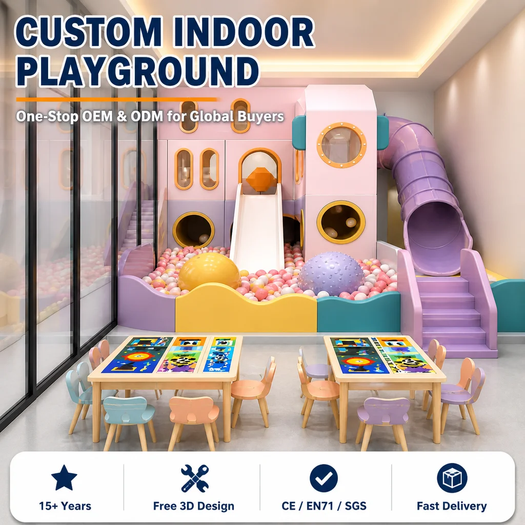 CE ASTM Certified Indoor Kids Soft Play Naughty Castle Commercial Playground Ball Pool Slide Climbing Wall for Amusement Park