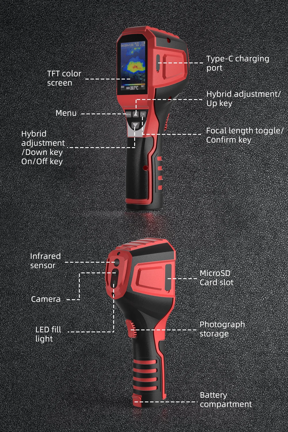 Industrial Thermal Imaging Camera High Resolution 2022 Newest Thermal
