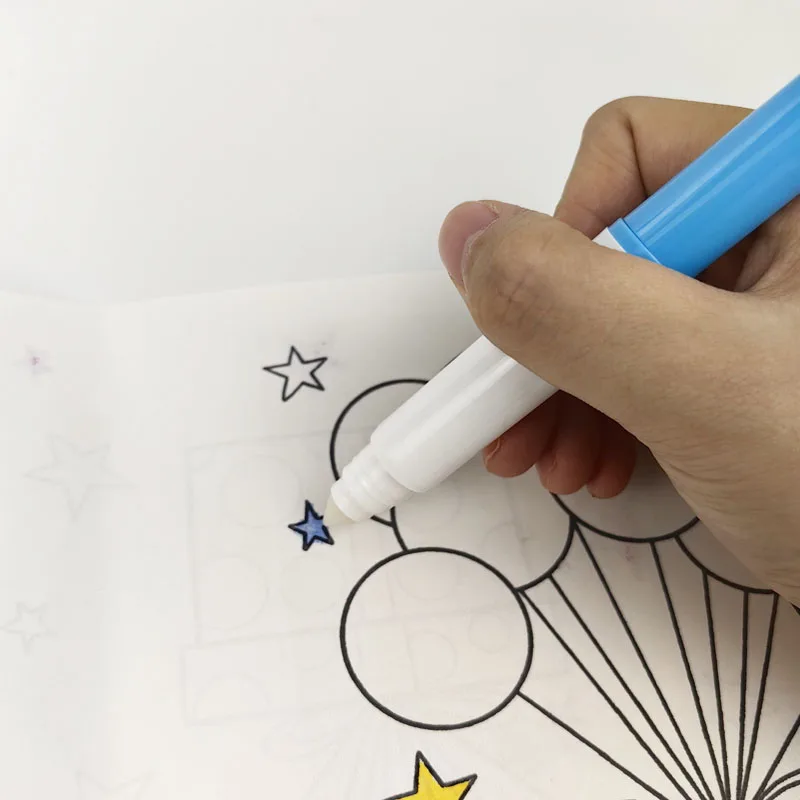 Kids Creative Color Change Marker Pen Magic Invisible Ink Watercolor Marker Mini Magic Art Marker with Special Drawing Paper